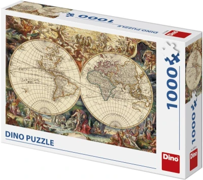 Dino Puzzle Historická mapa 66x47cm foto skládačka 1000 dílků