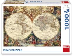 Dino Puzzle Historická mapa 66x47cm foto skládačka 1000 dílků