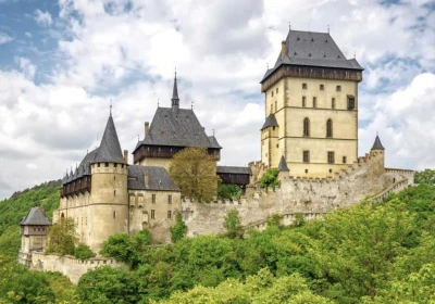 Dino Puzzle Hrad Karlštejn foto 500 dílků 47x33cm skládačka v krabici