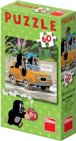 Dino Puzzle Jak Krtek uzdravil myšku (Krteček) 24x22cm set 60 dílků 6 druhů