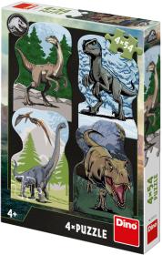 Dino Puzzle Jurský svět 4x54 dílků 13x19cm skládačka