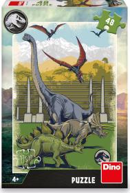 Dino Puzzle Jurský svět (Jurassic World) 18x26cm skládačka 48 dílků