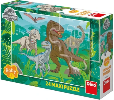 Dino Puzzle Jurský svět (Jurassic World) 66x47cm baby skládačka maxi 24 dílků Dino Puzzle Jurský svět (Jurassic World) 66x47cm baby skládačka maxi 24 dílků