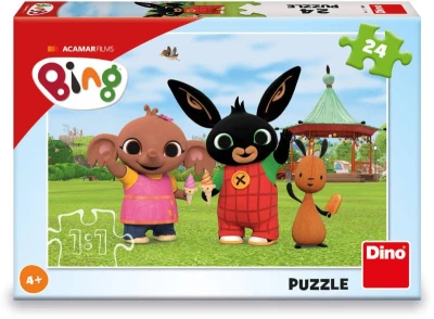 Dino Puzzle Králíček Bing na zmrzlině 24 dílků 26x18cm skládačka