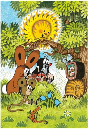Dino Puzzle Krtek a priatelia (Krteček) 18x26cm skladačka 2x48 dielikov