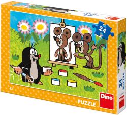 Dino Puzzle Krtek malířem 26x18cm Krteček 24 dílků skládačka Dino Puzzle Krtek malířem 26x18cm Krteček 24 dílků skládačka