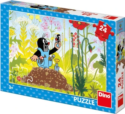 Dino Puzzle Krtek v kalhotkách 24 dílků 26x18cm skládačka v krabici Dino Puzzle Krtek v kalhotkách 24 dílků 26x18cm skládačka v krabici