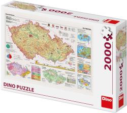 Dino Puzzle Mapy České republiky 97x69cm skládačka 2000 dílků