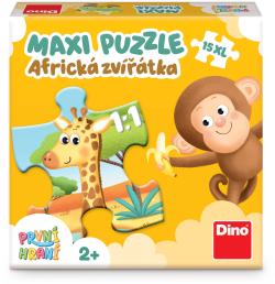 Dino Puzzle maxi baby První hraní Africká zvířátka 47x33cm 15 dílků XL