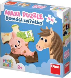 Dino Puzzle maxi baby První hraní Domácí zvířátka 47x33cm 15 dílků XL