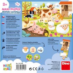 Dino Puzzle maxi baby První hraní Domácí zvířátka 47x33cm 15 dílků XL
