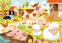 Dino Puzzle maxi baby První hraní Domácí zvířátka 47x33cm 15 dílků XL