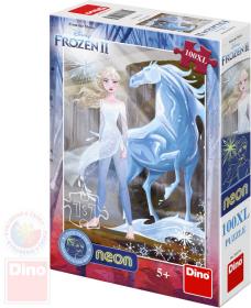 Dino Puzzle neon Frozen II (Ledové Království) 100 dílků svítí ve tmě skládačka Dino Puzzle neon Frozen II (Ledové Království) 100 dílků svítí ve tmě skládačka