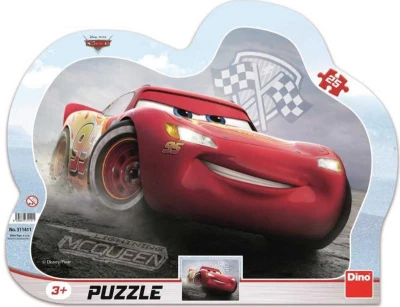 Dino Puzzle obrysové deskové 25 dílků Blesk McQueen Auta 3 (Cars) 30x23cm Dino Puzzle obrysové deskové 25 dílků Blesk McQueen Auta 3 (Cars) 30x23cm