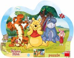 Dino Puzzle obrysové deskové 25 dílků Schovávaná s Medvídkem Pú 30x23cm Dino Puzzle obrysové deskové 25 dílků Schovávaná s Medvídkem Pú 30x23cm