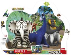 Dino Puzzle obrysové deskové 25 dílků Zafari skládačka 30x23cm Dino Puzzle obrysové deskové 25 dílků Zafari skládačka 30x23cm