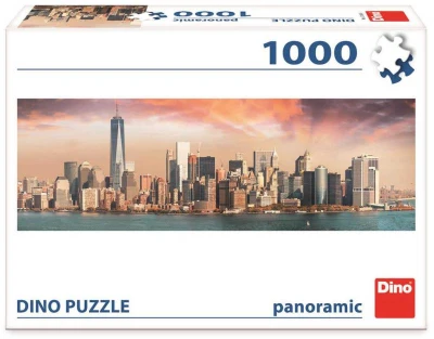 Dino Puzzle panoramatické 1000 dílků Manhattan za soumraku 95x33cm