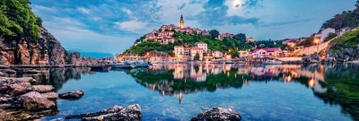 Dino Puzzle panoramatické 1000 dílků Ostrov Krk 95x33cm skládačka
