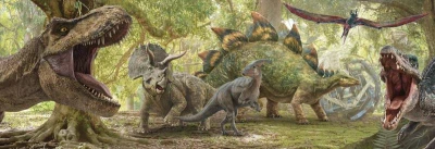 Dino Puzzle panoramatické 150 dielikov Jurský Svet 66x23cm skladačka