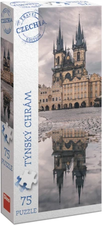 Dino Puzzle panoramatické 75 dílků Týnský chrám 11x30cm skládačka