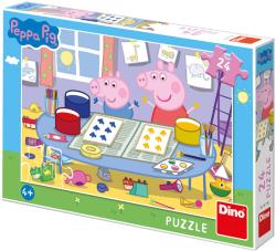 Dino Puzzle Peppa Pig Výtvarník 24 dílků 26x18cm skládačka Dino Puzzle Peppa Pig Výtvarník 24 dílků 26x18cm skládačka
