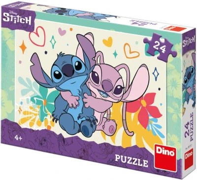 Dino Puzzle Stitch Angel 24 dielikov 26x18cm skladačka