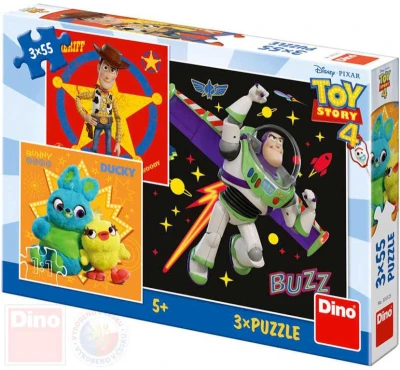 Dino Puzzle Toy Story (Příběh hraček) 18x18cm skládačka 3x55 dílků