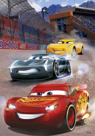 Dino Puzzle XL Cars 3 Vítězné kolo 100 dílků neon skládačka 33x47cm svítí ve tmě