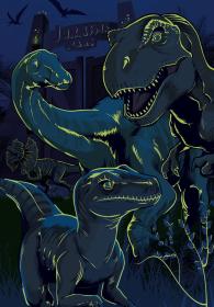 Dino Puzzle XL Jurský Svět 100 dílků neon skládačka 33x47cm svítí ve tmě