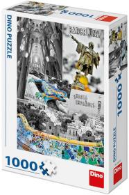 Dino Puzzle1000 dílků Barcelona Španělsko foto koláž 47x66cm skládačka Dino Puzzle1000 dílků Barcelona Španělsko foto koláž 47x66cm skládačka