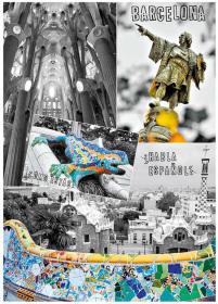 Dino Puzzle1000 dílků Barcelona Španělsko foto koláž 47x66cm skládačka