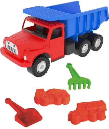 Dino Tatra T148 klasické nákladní auto 30cm modročervená + pískový set 5ks