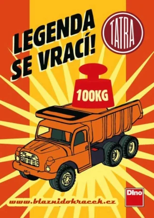 Dino Tatra T148 klasické nákladní auto na písek 73cm oranžové sklápěcí korba