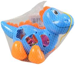 Dinosaurus baby vkládací set s 6 kostkami zvířátka 2 barvy plast