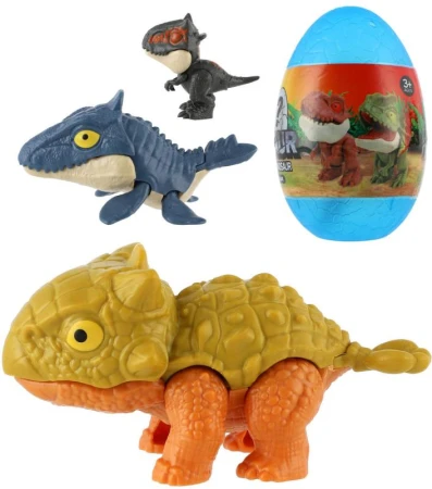 Dinosaurus kousací na prst s překvapením ve vajíčku různé druhy