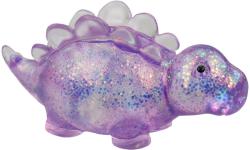 Dinosaurus třpytivý 12cm zvířátko mačkací strečové antistresové 4 barvy