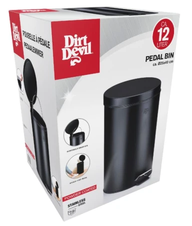 Dirt Devil Odpadkový kôš nášľapný 12 l čierna
