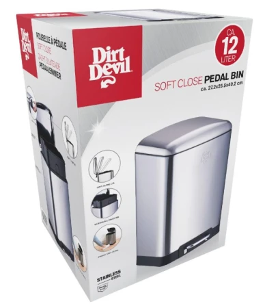 Dirt-devil Odpadkový koš nášlapný 12 l tiché zavírání
