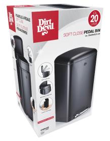 Dirt Devil Odpadkový koš nášlapný 20 l tiché zavírání černá