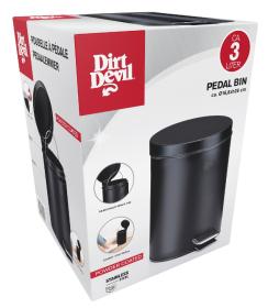 Dirt Devil Odpadkový koš nášlapný 3 l černá