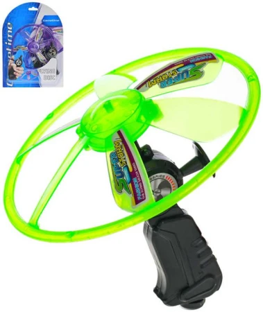 Disk vystřelovací létající 15cm vrtule na natažení na šňůrku na kartě 2 barvy Disk vystřelovací létající 15cm vrtule na natažení na šňůrku na kartě 2 barvy