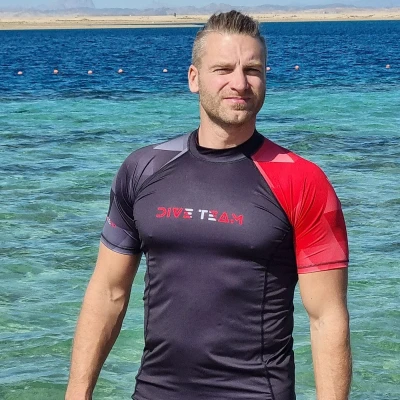 Dive Team Pánské lycrové triko MAN, krátký rukáv