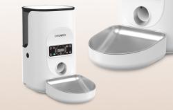 Dogness F17-M bílý automatický dávkovač krmiva se nerezovou miskou