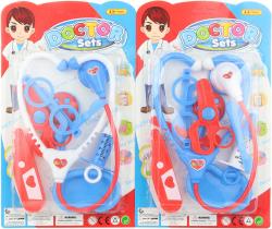 Doktorská souprava dětské lékařské potřeby na kartě plast 2 barvy