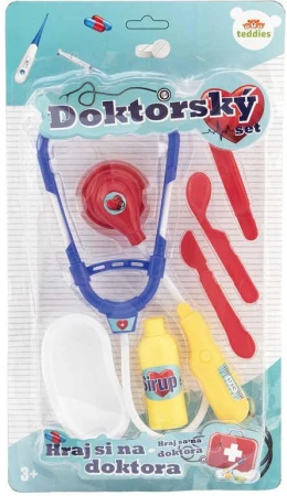 Doktorská souprava dětské lékařské potřeby set 6ks na kartě plast 2 druhy