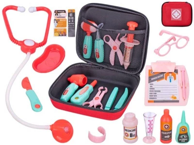 Doktorský kufřík zdravotnický set dětské lékařské potřeby 23ks plast Doktorský kufřík zdravotnický set dětské lékařské potřeby 23ks plast