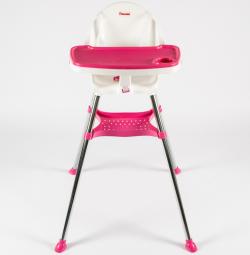 Doloni Dětská jídelní židlička na krmení - růžová