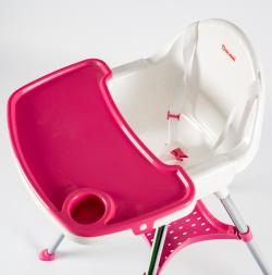 Doloni Dětská jídelní židlička na krmení - růžová