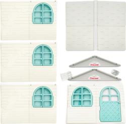 Doloni Dětský domeček bílo-modrý 137x130x120cm