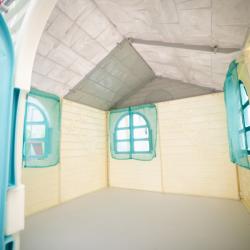 Doloni Dětský domeček bílo-modrý 137x130x120cm